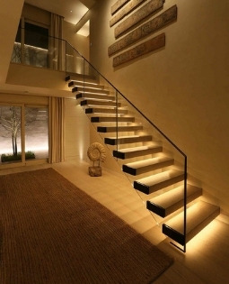Stairs-led strip light application