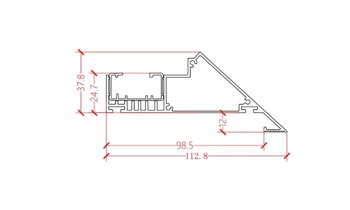 Hidden track aluminum profile image