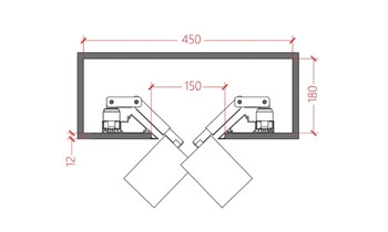 double sides hidden track installation